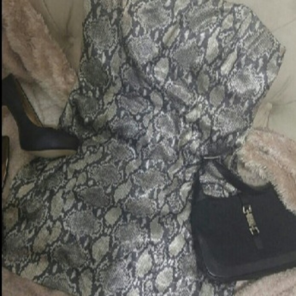 Hugo Buscati Python/snake Print Dress/Strapless - Picture 1 of 5